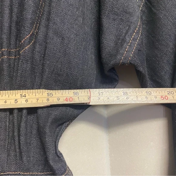Vintage Omo Norma Kamali Women’s Dress Size 10 Dark Wash Denim Designer Luxury - Picture 11 of 14